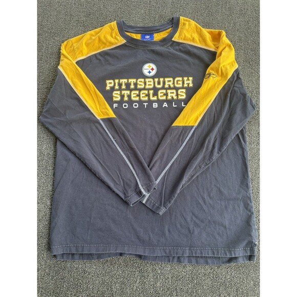 Reebok Other - Vintage Reebok‎ NFL Pittsburgh Steelers Long Sleeve Colorblock T-Shirt Men’s 2XL